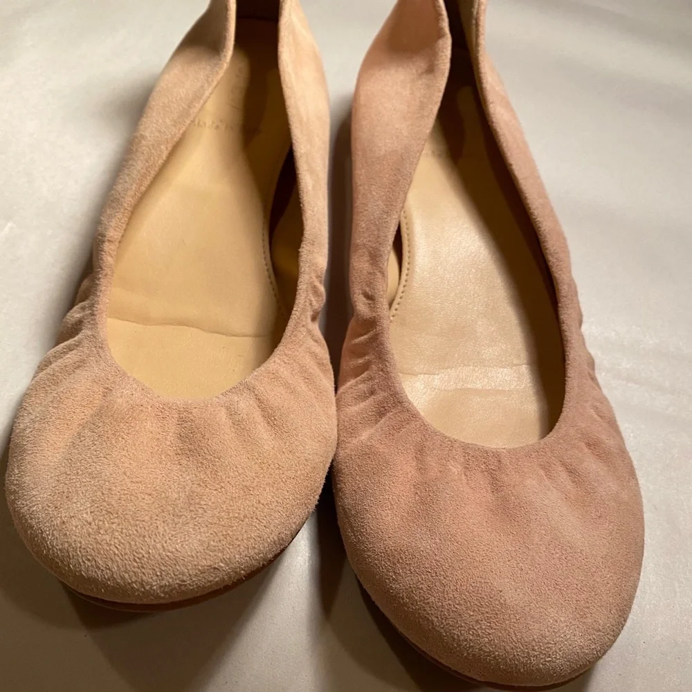 Pretty J Crew light pink suede Cece ballet flats, sz 10 - Picture 6 of 8